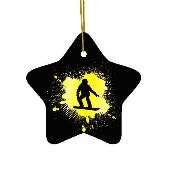 snowboarding Ceramic Ornaments