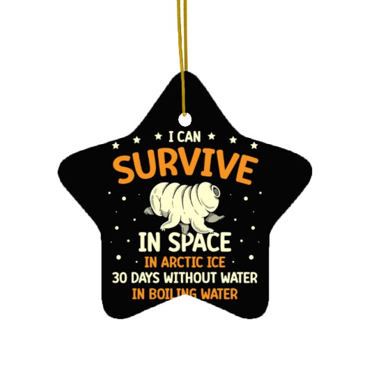 Moss Piglet Science Biology Tardigrade Lover Ceramic Ornaments