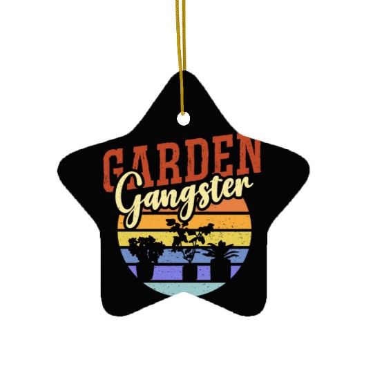 GARDEN GANGSTER I Plants Gardener Gardening Ceramic Ornaments