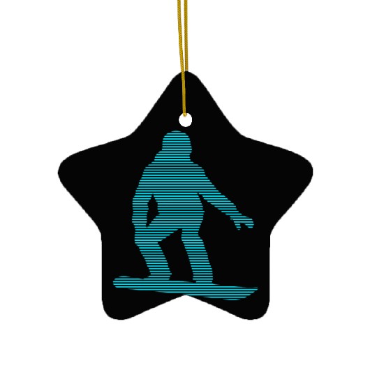 snowboarding Ceramic Ornaments