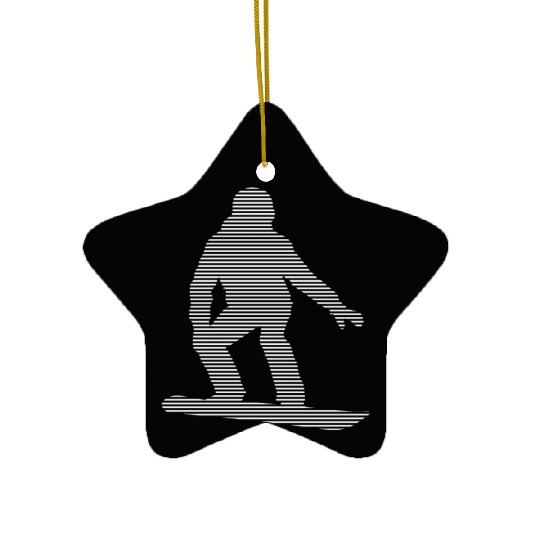 snowboarding Ceramic Ornaments