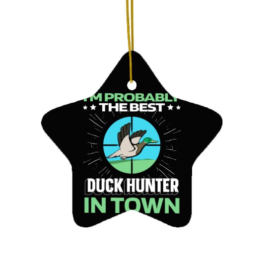 Duck Hunting Funny Ceramic Ornaments