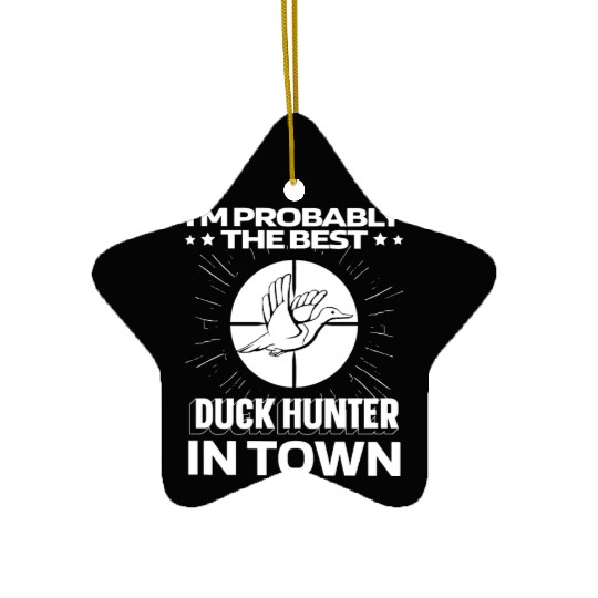Duck Hunting Funny Ceramic Ornaments