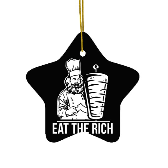 Eat the rich Karl Marx economist Ceramic Ornaments