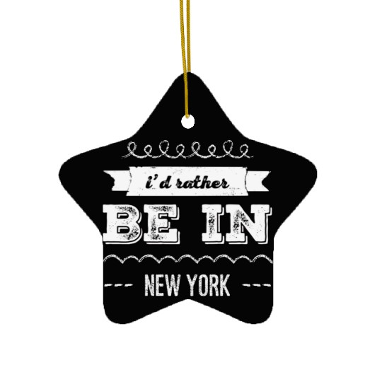 I'd rather be in New York City taxi Broadway Wall Ceramic Ornaments