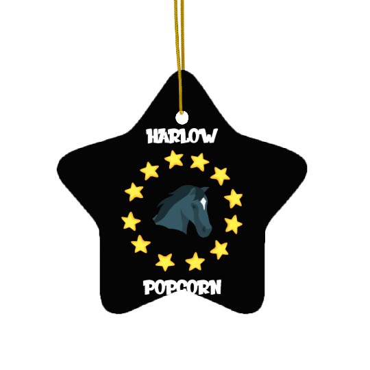 Harlow And Popcorn Merch Popcorn The Pony Ceramic Ornaments