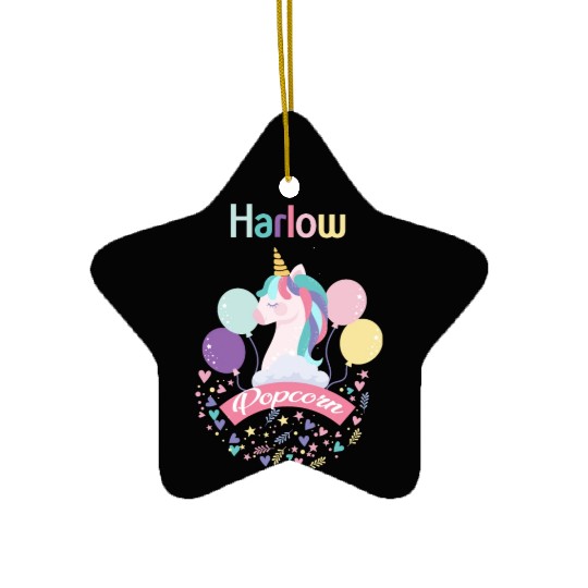 Harlow And Popcorn Merch Popcorn The Pony Ceramic Ornaments