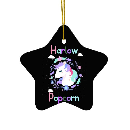 Harlow And Popcorn Merch Popcorn The Pony Ceramic Ornaments