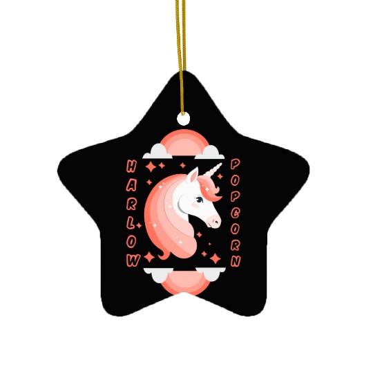 Harlow And Popcorn Merch Popcorn The Pony Ceramic Ornaments