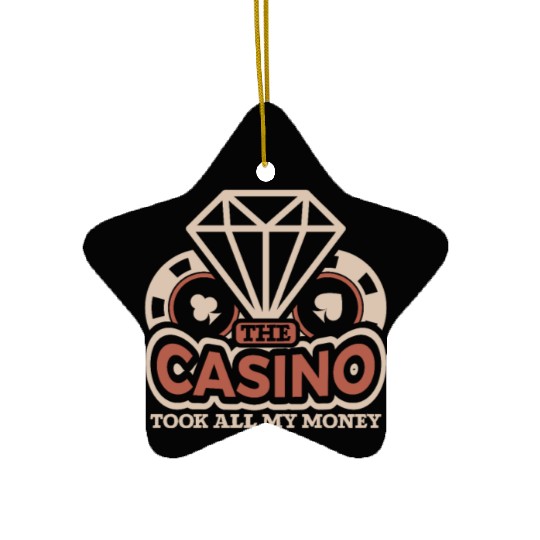 Poker Casino Poker Player Gambling Roulette Ceramic Ornaments