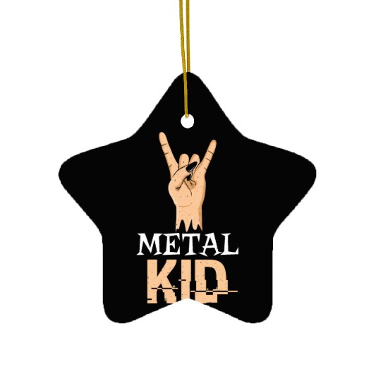 Rock Hand Music Lover Guitarist Rocker Metal Kid Ceramic Ornaments
