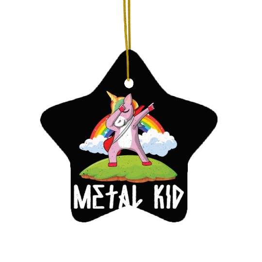 Guitar Metal Kid Music Heavy Rock Dab Unicorn Ceramic Ornaments