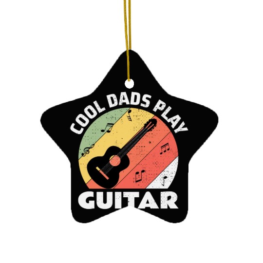 Acoustic Guitar Player Guitarist Dad Fathers day Ceramic Ornaments