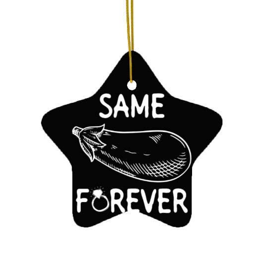 Same Eggplant Forever - Bride Bachelorette Party Ceramic Ornaments