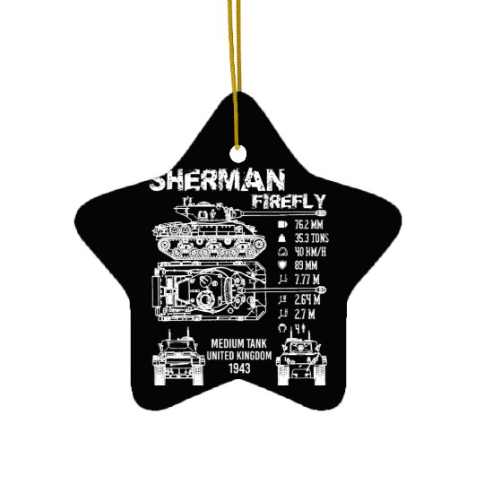 Sherman Firefly Tank Specifications Ceramic Ornaments
