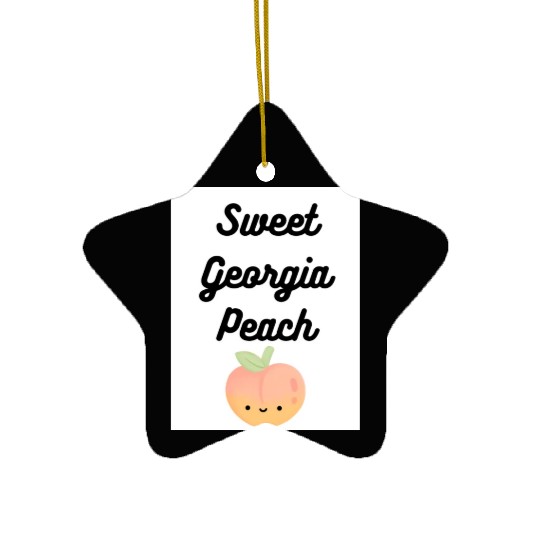 Sweet Georgia Peach Ceramic Ornaments