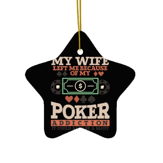 Poker Casino Poker Player Gambling Roulette Gift Ceramic Ornaments
