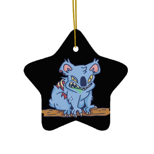 Zombie angry coala Zombie angry coala inspiration Ceramic Ornaments
