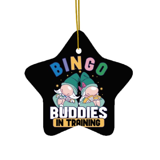 Bingo Card Game Grandma Bingo Player Bingo Cards Ceramic Ornaments