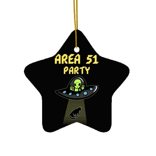 Area 51 Party - Alien Party Ceramic Ornaments