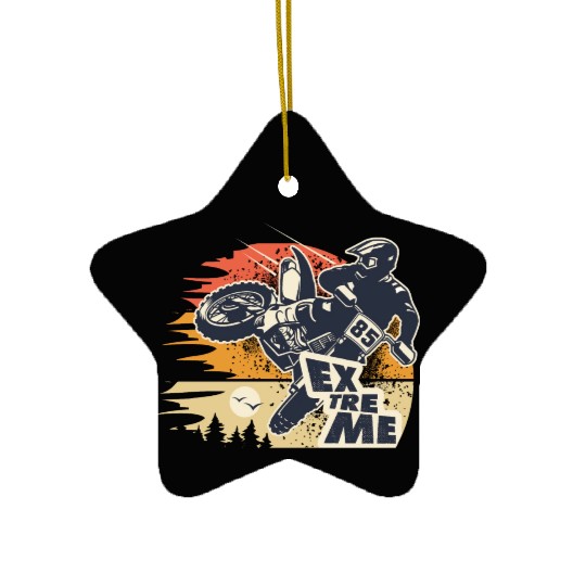 moto motocross Motocross moto cross Ceramic Ornaments