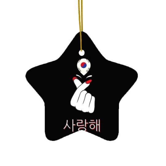 I Love South Korea Flag K-Pop Fan Korean Ceramic Ornaments