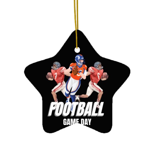 Football Game Day Vibes , Football Season Ceramic Ornaments