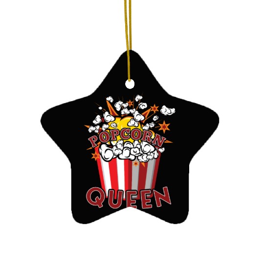 Movie Watching Cinema Popcorn Binge Watching Ceramic Ornaments