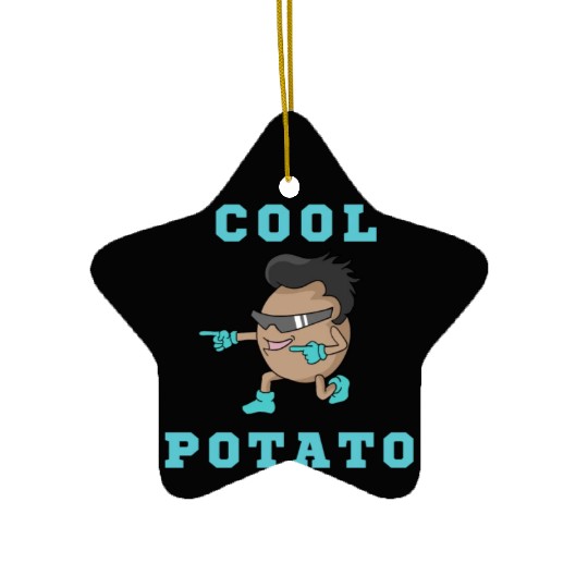 Cool Potato Guy With funny Design Ceramic Ornaments