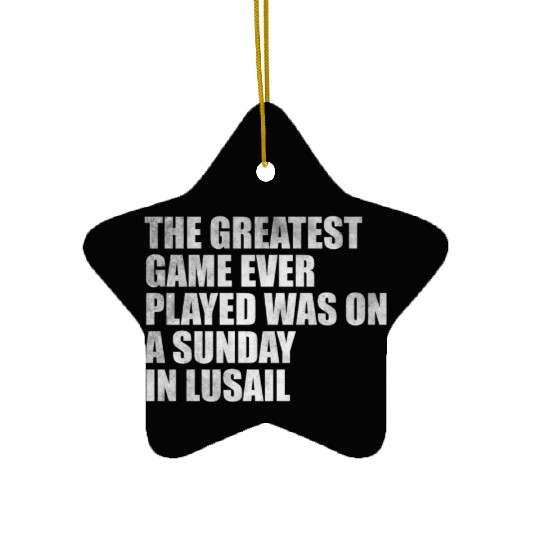 The greatest game ever played was on a Sunday in L Ceramic Ornaments