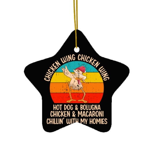 Chicken Wing Hot Dog Ceramic Ornaments
