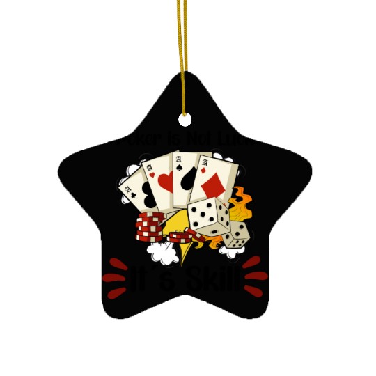 Poker Casino Poker Player Gambling Roulette Gift Ceramic Ornaments