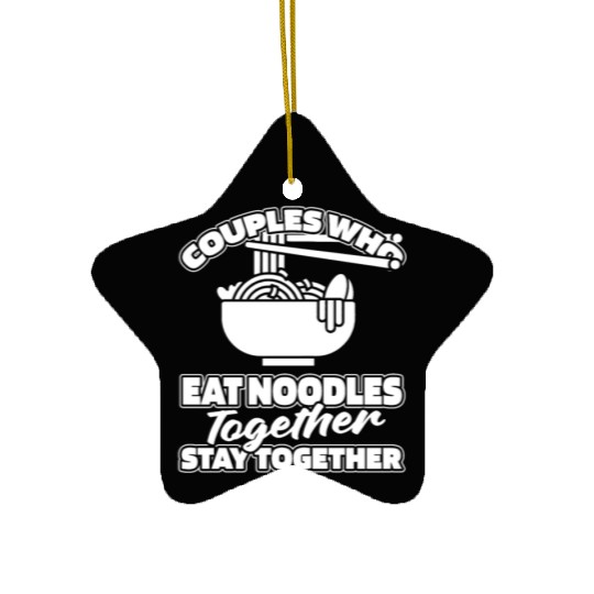 Noodles Couple Ceramic Ornaments