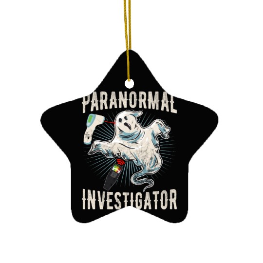 Ghost Hunting Paranormal Investigator Ceramic Ornaments