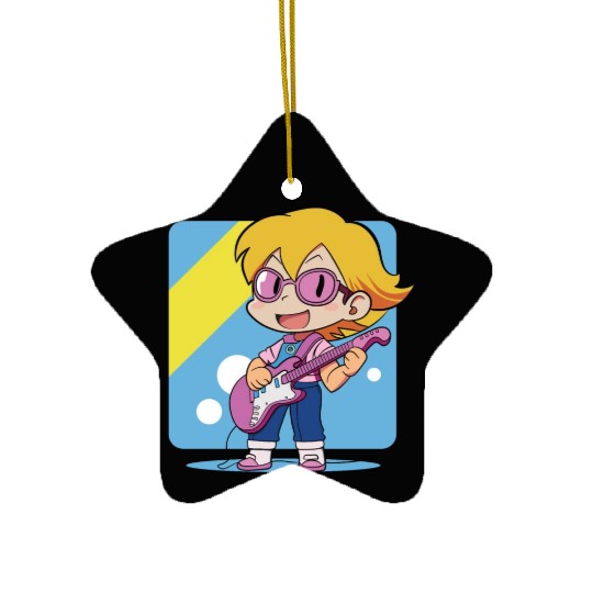 Guitar Boy Ceramic Ornaments