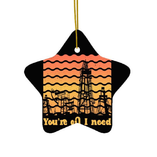 oilfield worker gift - funny oilfield worker Ceramic Ornaments
