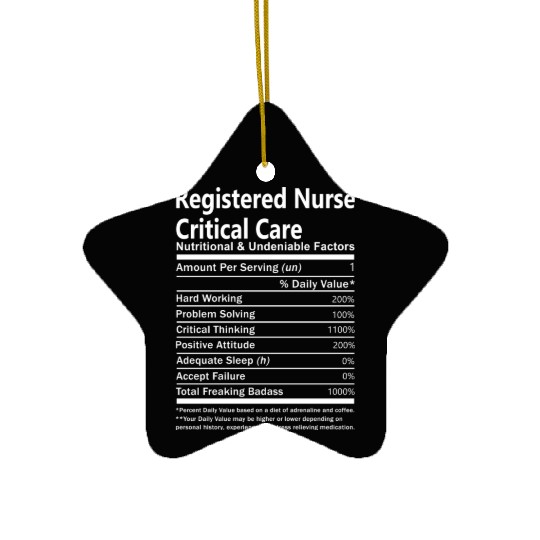 Registered Nurse Critical Care Ceramic Ornaments - Nutrition