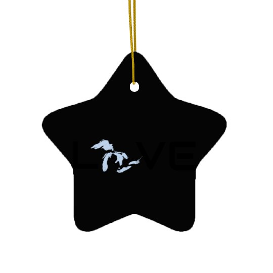 Distressed Love Great Lakes Ceramic Ornaments
