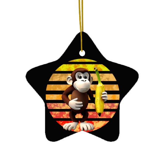 Banana monkey Ceramic Ornaments