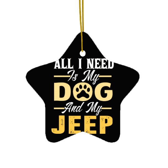 Dog Jeep Lover- For Men- For Women Ceramic Ornaments