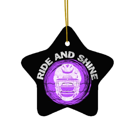 Ride And Shine American Football Men Women Vintage Ceramic Ornaments