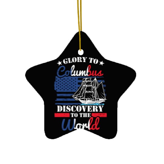 Glory To Columbus 1942 American Italian Ceramic Ornaments