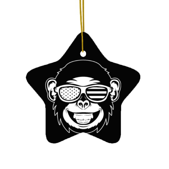 Chimpanzee Orangutan Monkey Head Monkey Ceramic Ornaments