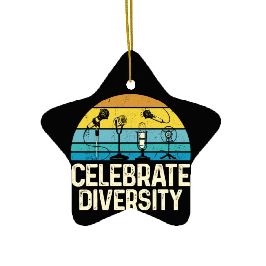 Karaoke Singer Microphone Vocalist Ceramic Ornaments