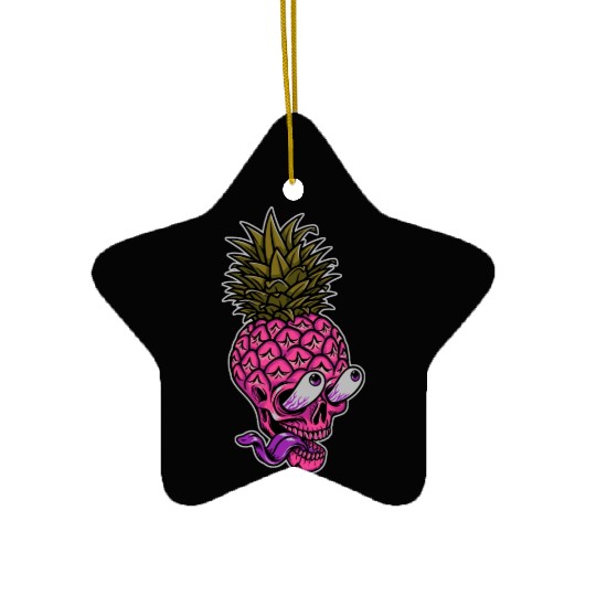Skeleton pineapple psychedelic Ceramic Ornaments