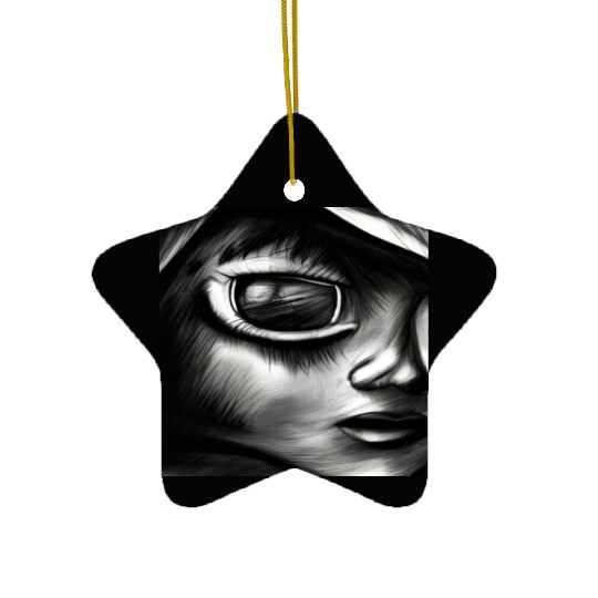 The truth is out there Look into my eyes and find Ceramic Ornaments