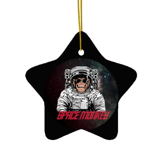 Space Monkey Ceramic Ornaments