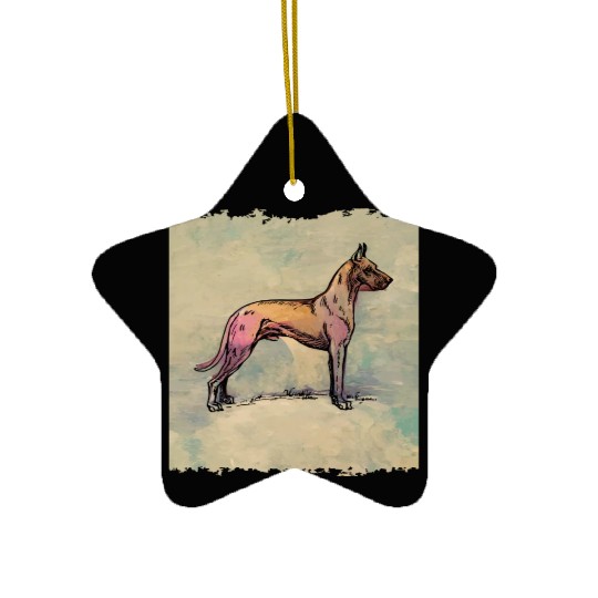 vintage Great Dane dog Ceramic Ornaments