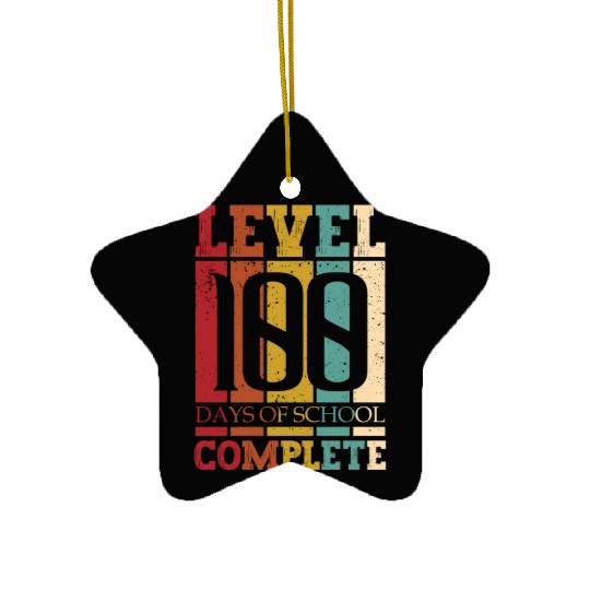 Level 100 Days Of School Complete Student Schooler Ceramic Ornaments