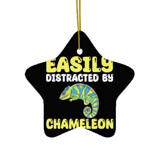 Funny Chameleon Lover Quote Ceramic Ornaments